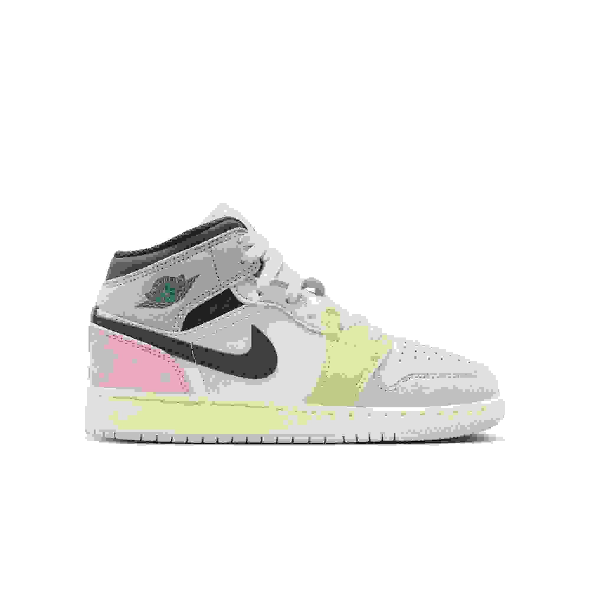 Jordan 1 Mid SE Grade School Kids' "Sail/Iced Jade/Anthracite/Jade Aura" Shoe